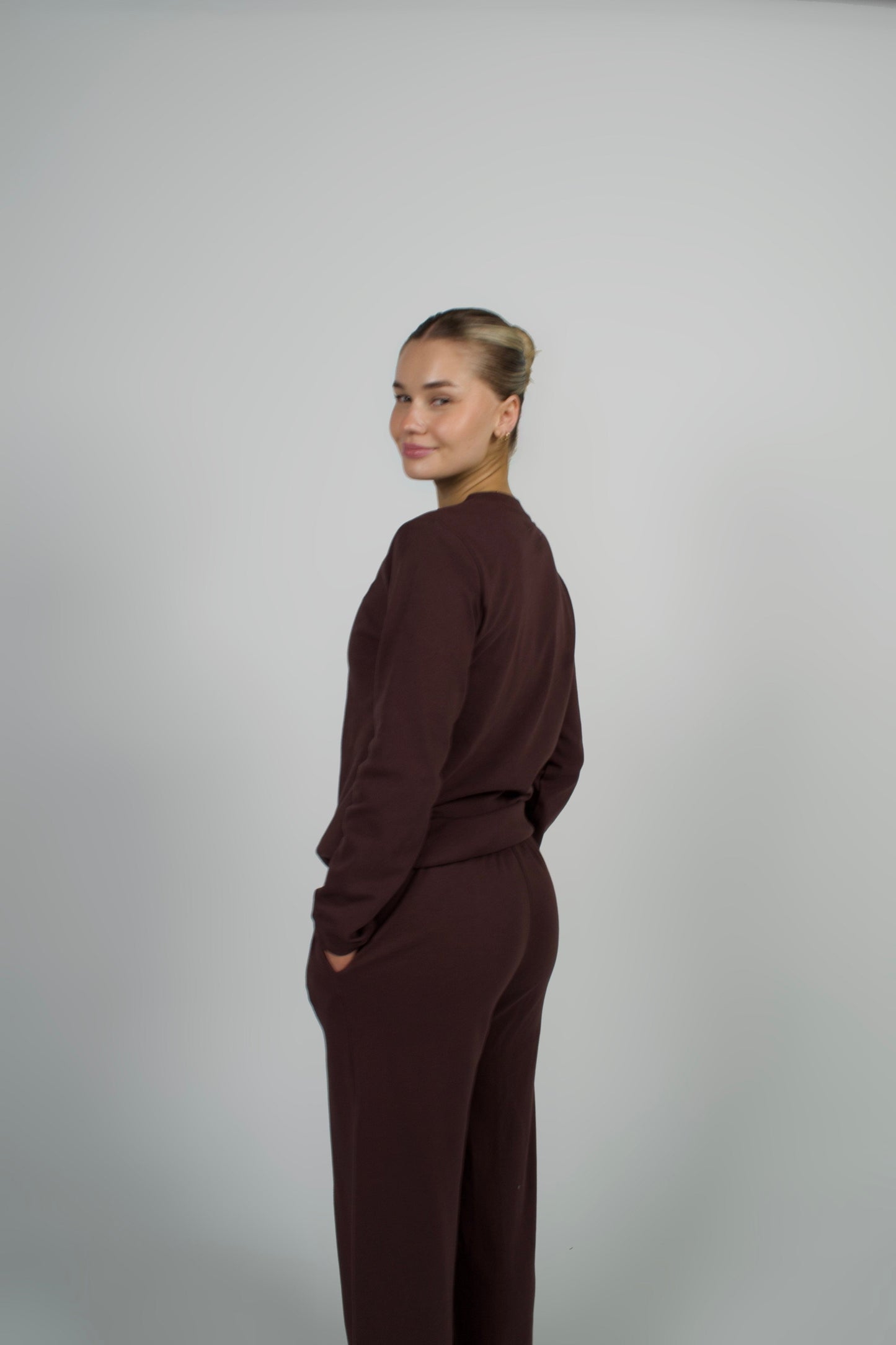BROWN LONG SLEEVE PYJAMAS