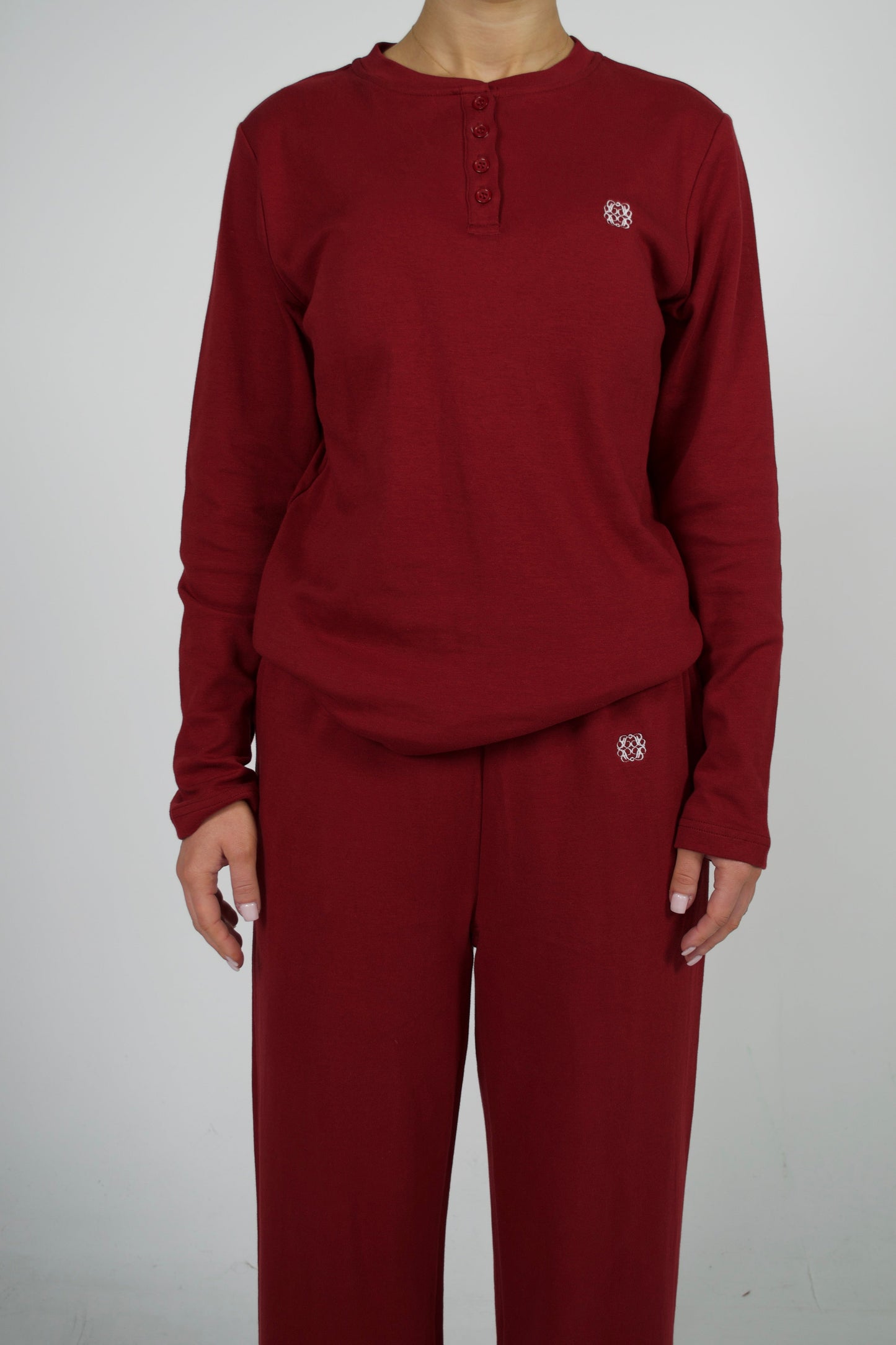 RED LONG SLEEVE PYJAMAS